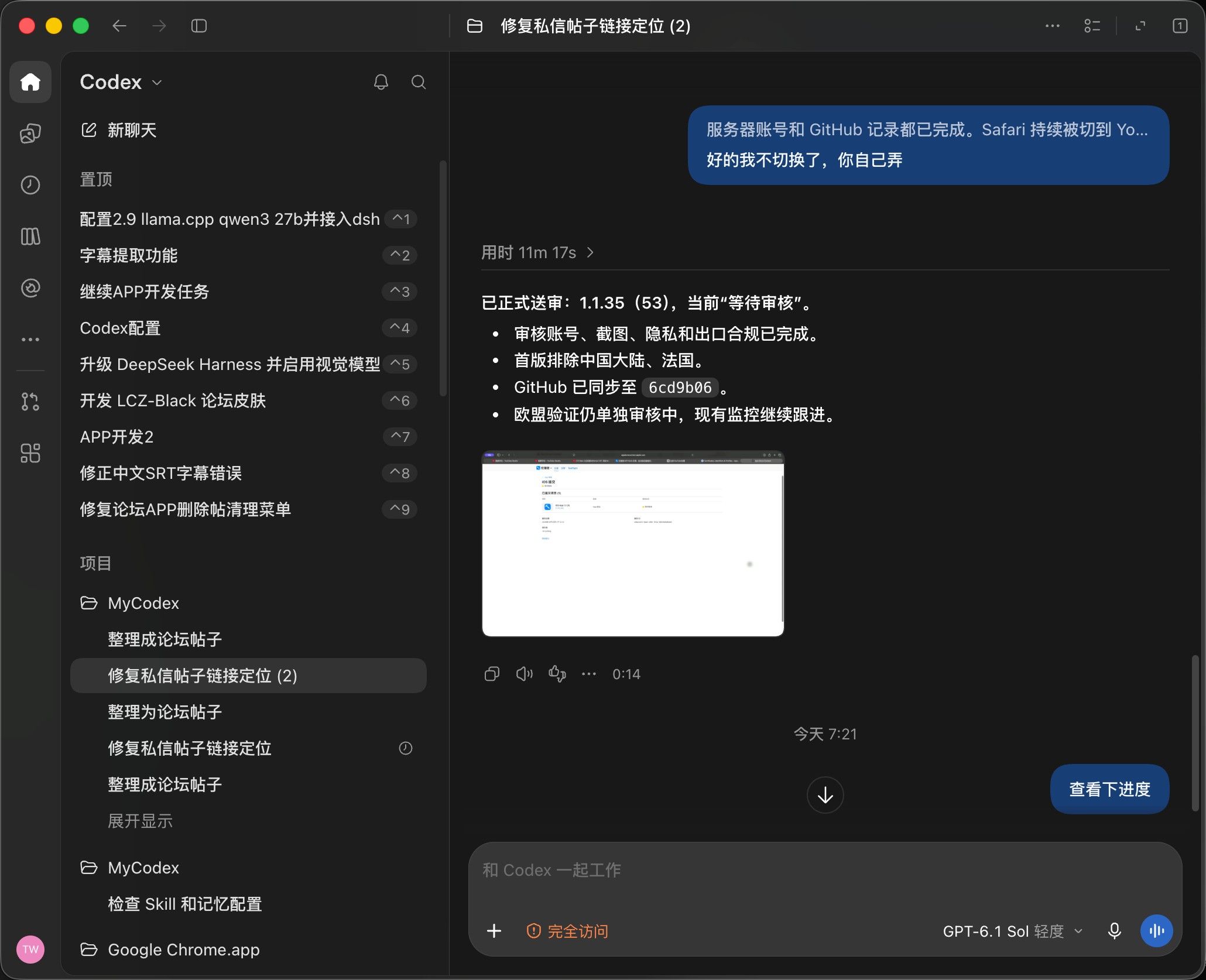 Codex执行任务